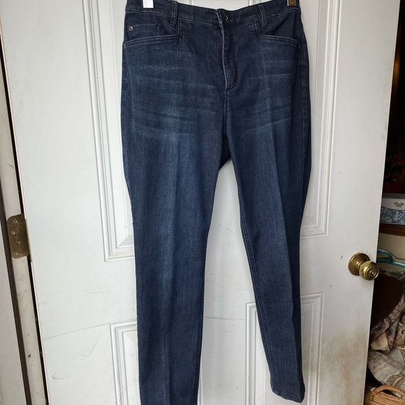 J. Jill Women's Ankle Jeans - Dark Blue Smooth Fit Jeans 12 - Picture 1 of 6